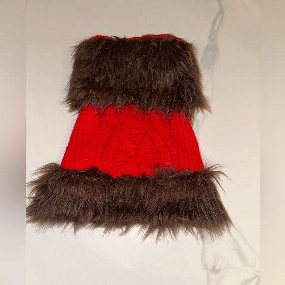 Other - 🐾 Coco Lane Couture Red Knit Dog Sweater with Faux Fur Trim – Size Extra Small 🐾